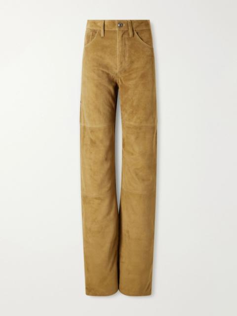 Altuzarra Mills suede straight-leg pants Tan
