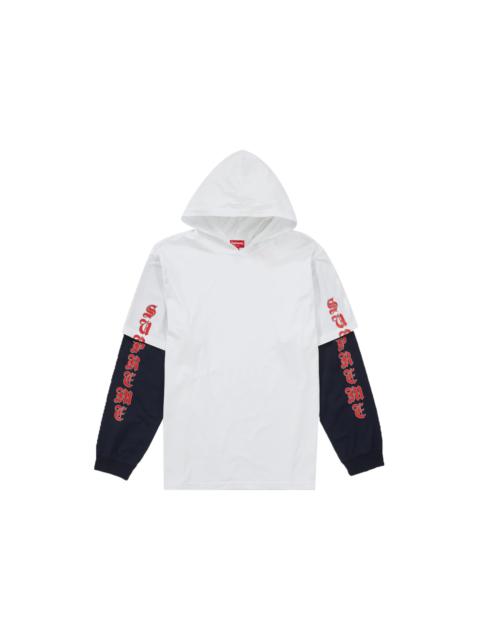 Supreme Supreme Layered Hooded L/S Top White