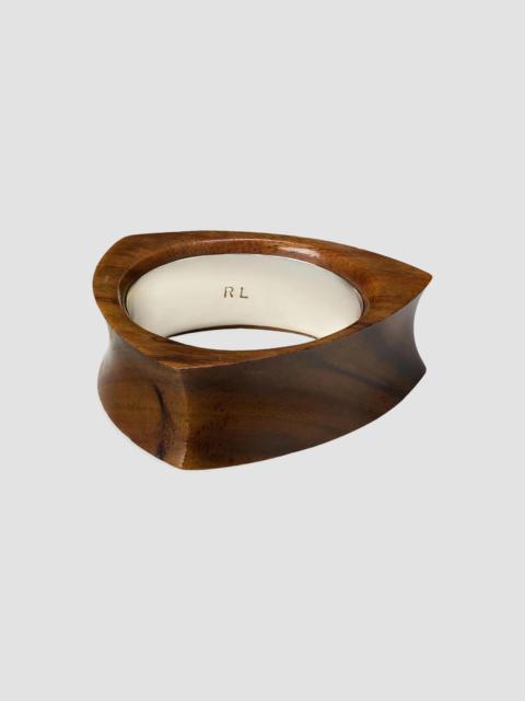 Ralph Lauren Women's Brass & Wood-Triade Cuff Bangle - Silver Brown
