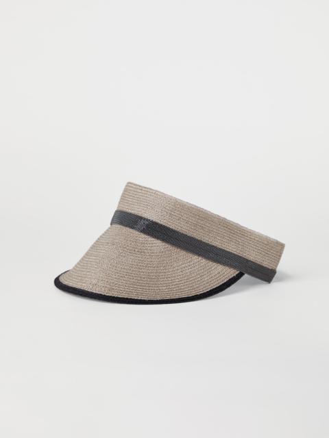 Hemp and cotton visor with precious band