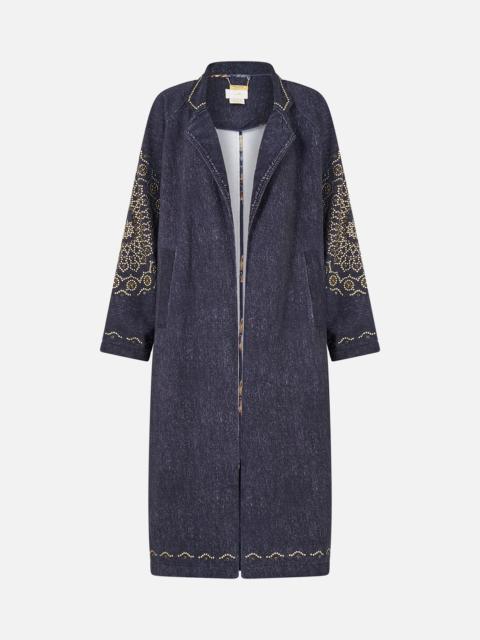 CAMILLA SWEAT-TRENCH COAT CLOAKED IN BAROQUE