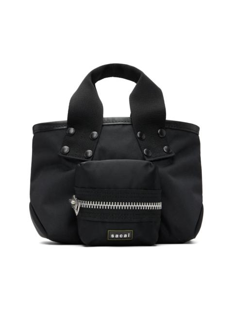 sacai Black Small Pocket Tote