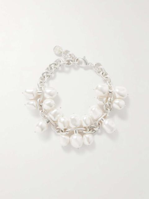 Cult Gaia Dolly silver-tone faux pearl bracelet