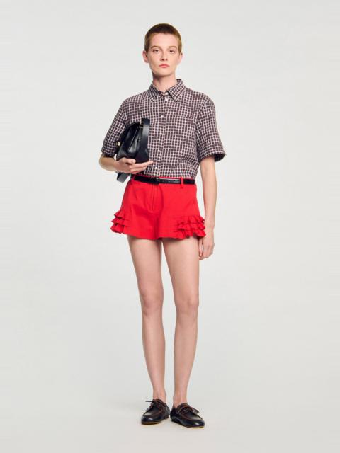 Sandro RUFFLED SHORTS