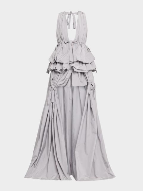 AKNVAS Alexandrina Tiered High-Low Gown