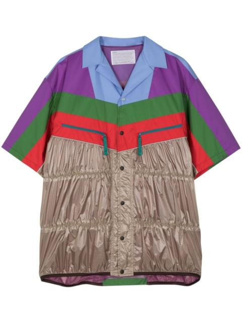 Kolor drapped colour-block shirt