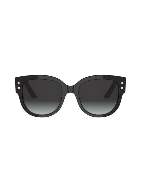 Dior Women's DiorPacific B2I 55MM Butterfly Sunglasses - Black And Gradient Smoke
