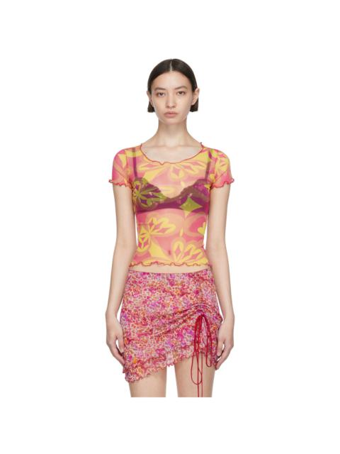 PRISCAVera SSENSE Exclusive Pink Nylon T-Shirt