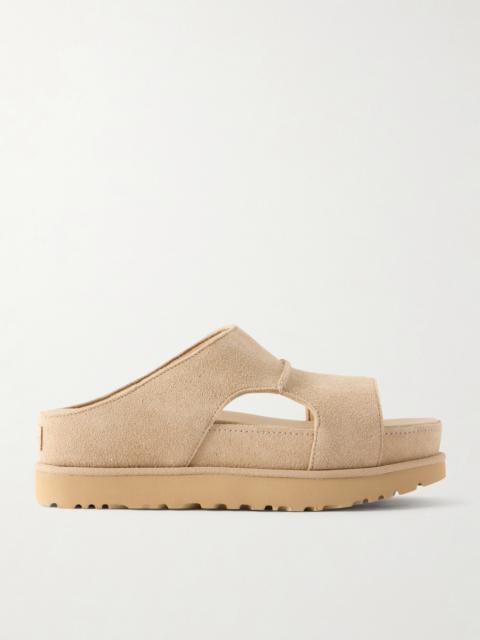 UGG Goldenstar Hi Cutout Slide Suede Flats