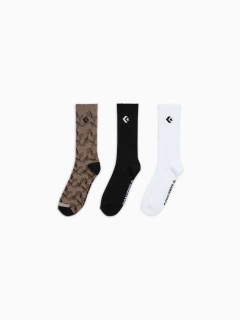Converse 3-Pack Camo Crew Socks