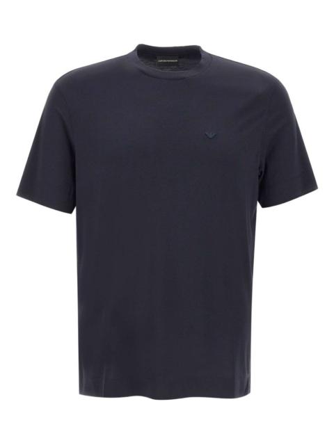 EMPORIO ARMANI logo-embroidered crew-neck T-shirt