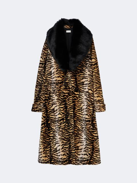 NOUR HAMMOUR Nina tiger-print shearling coat