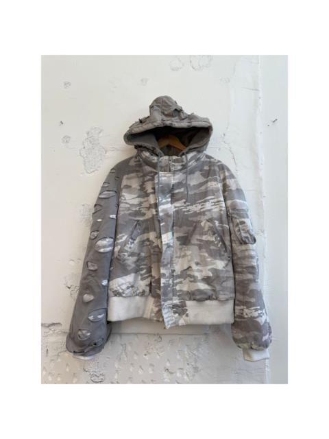 AlLEXANDER DIGENOVA Alexander Digenova Snow Camo Distressed Parka