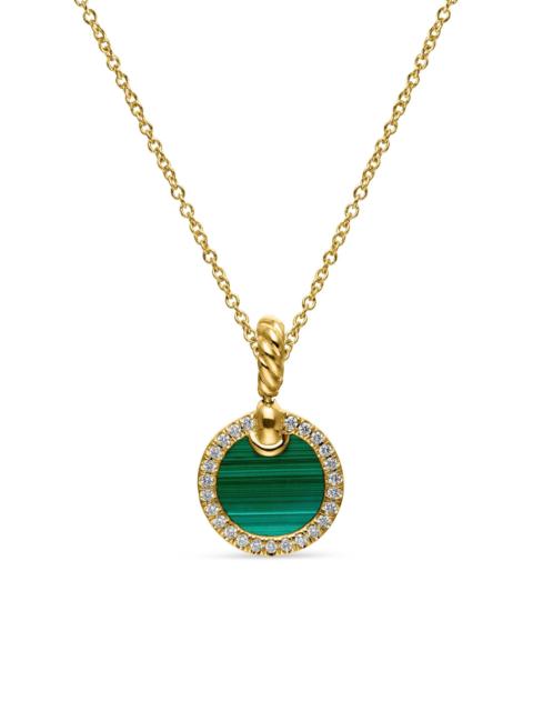 DAVID YURMAN Women's Petite Elements Pendant Necklace in 18K Yellow Gold with Pavé Diamonds - Malachite