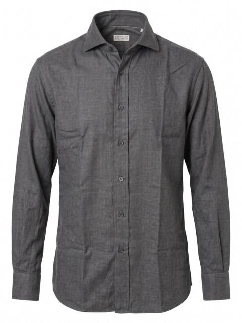 Brunello Cucinelli Cotton And Lyocell Shirt