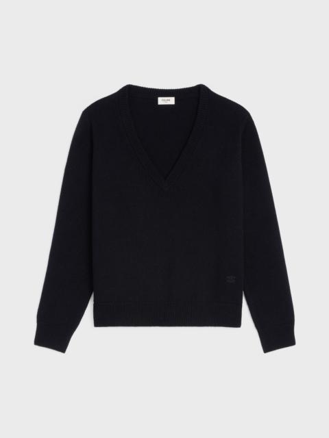 TRIOMPHE V-NECK SWEATER IN HERITAGE CASHMERE