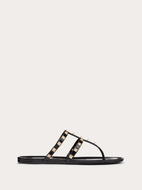 Valentino Rockstud Flat Rubber Sandal