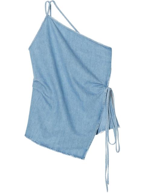 CLOSED wrap-design denim top