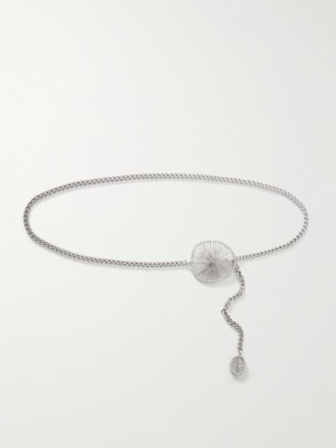 Isabel Marant Vildya Crystal-embellished Silver-tone Belt