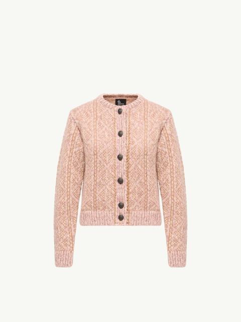 Moncler Grenoble Argyle Jacquard Alpaca & Wool Blend Cardigan