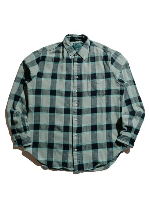 Gitman Vintage Celeste Green/Black Brushed Winter Madras Shirt
