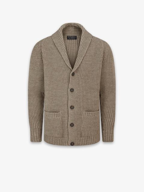 GLOVERALL Men's Shawl Collar Cardigan Mushroom