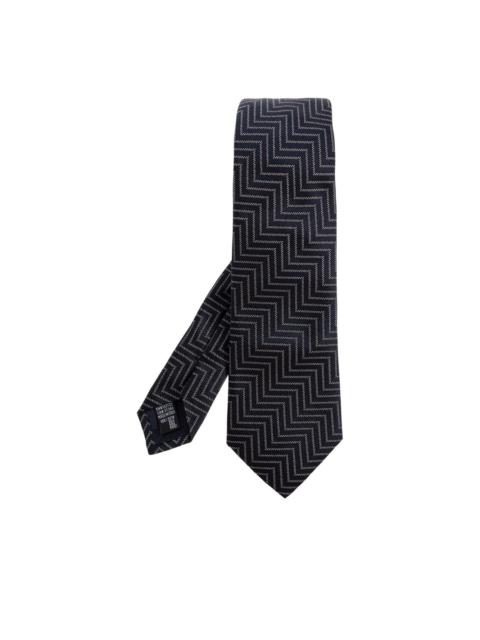 GIORGIO ARMANI geometric-pattern silk tie