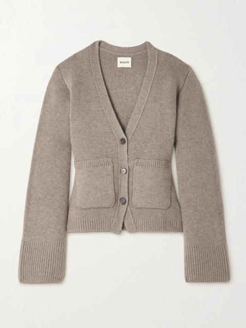 KHAITE Scarlet cashmere cardigan Brown