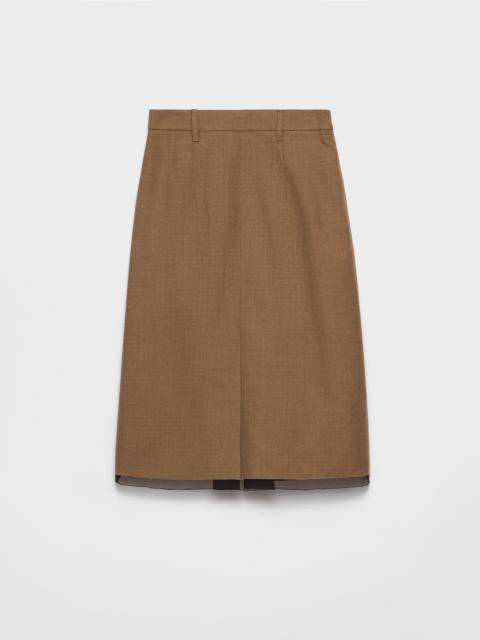 Prada Wool midi-skirt