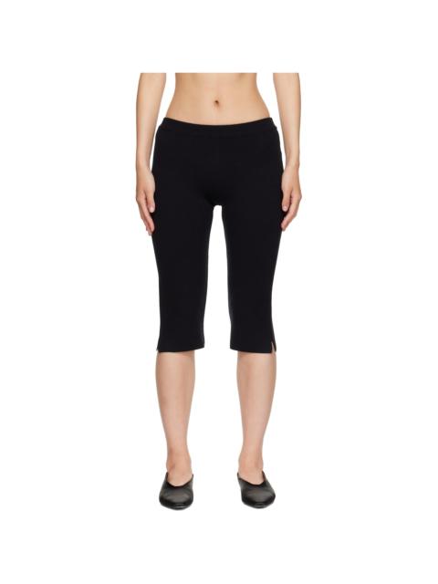 NOTHING WRITTEN Black Wool Capris