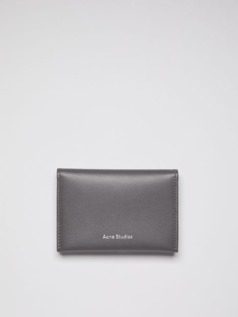 Leather card case - Dark grey
