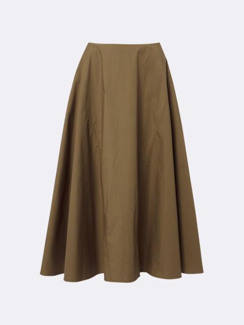 TORY BURCH Cotton-blend poplin midi skirt