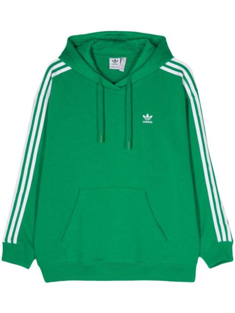 adidas logo-embroidered drop shoulder hoodie