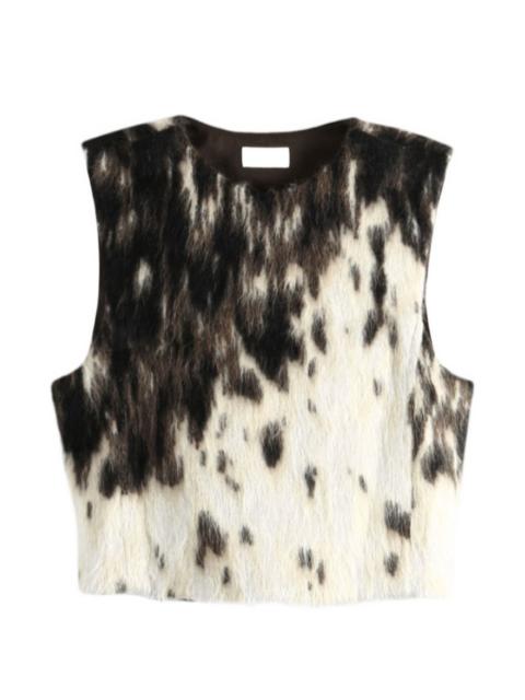 Lemaire faux-fur tie-back top
