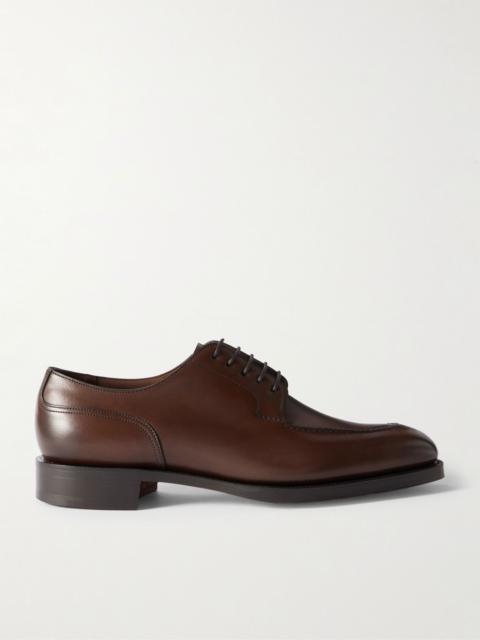 EDWARD GREEN Dover Leather Derby Shoes Brown