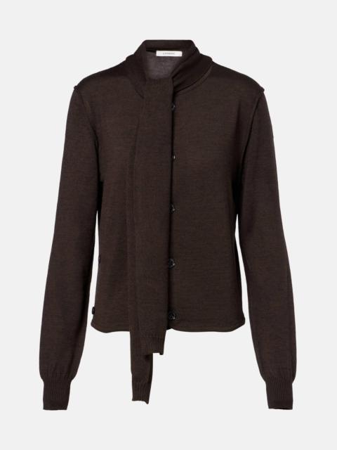Lemaire Twisted tie-detail wool-blend cardigan