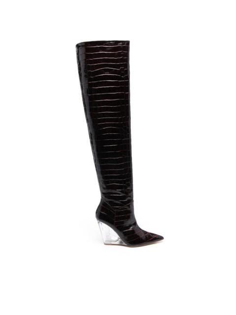 Stuart Weitzman Lucite 100mm thigh-high boots