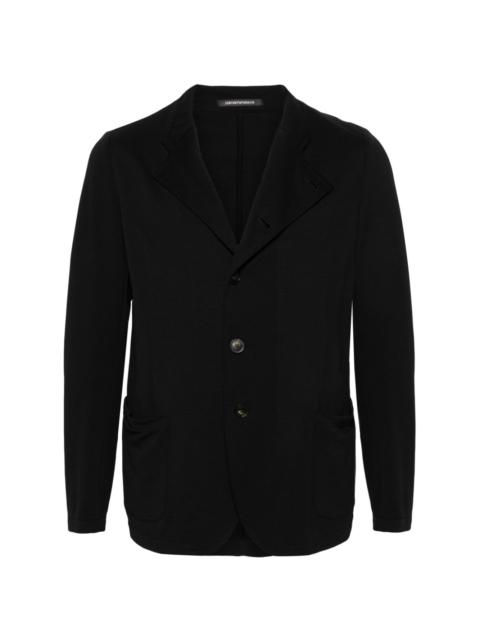 single-breasted textured blazer