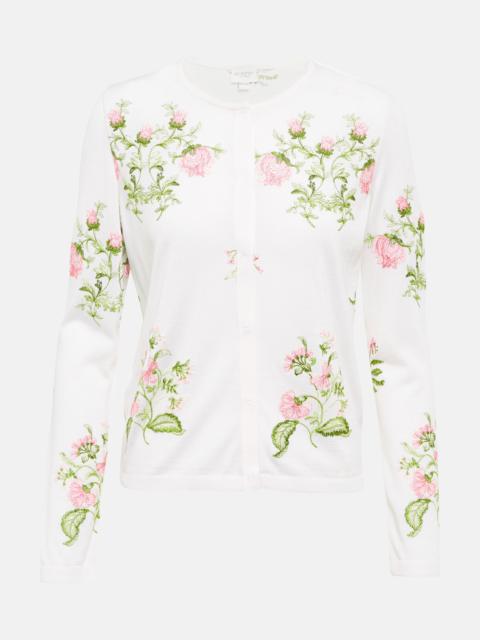 GIAMBATTISTA VALLI Floral cashmere and silk cardigan