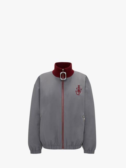 CONTRAST ZIP FRONT BLOUSON JACKET