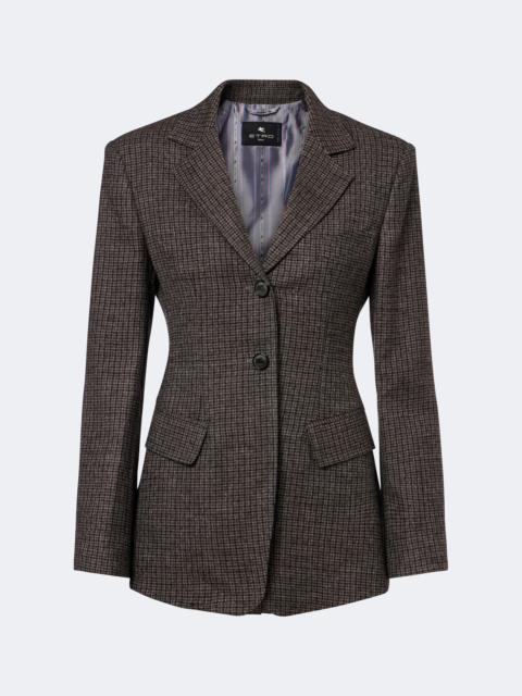 Etro Checked wool blazer