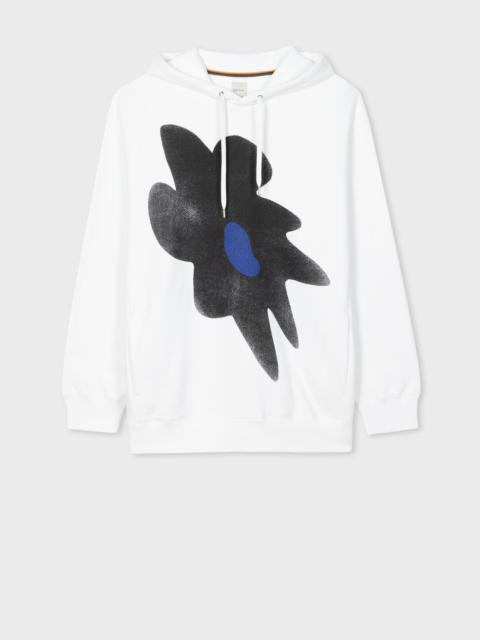 Cotton 'Big Flower' Print Hoodie