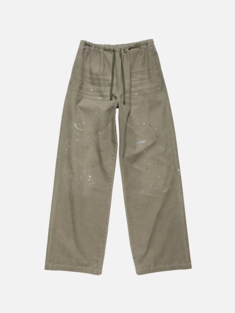 Acne Studios Washed cotton trousers - Dusty green