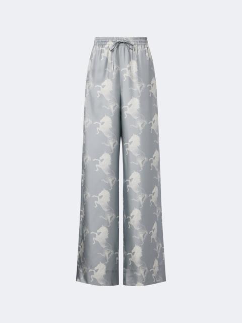 Stella McCartney Printed silk satin wide-leg pants