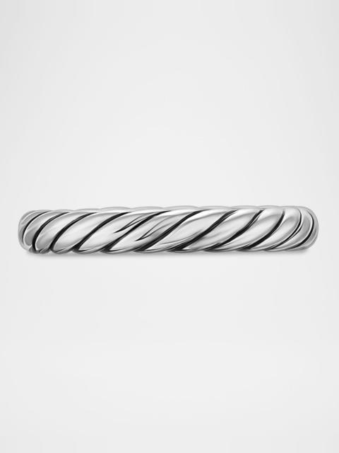 DAVID YURMAN Modern Cable Band Ring in Silver, 3.4mm