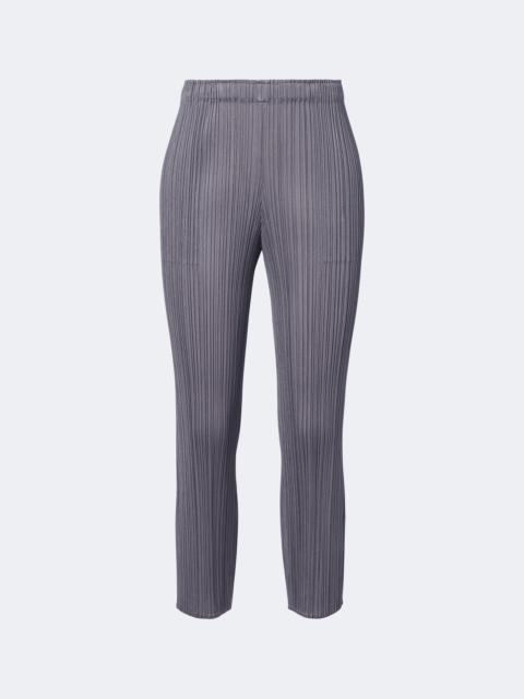 Pleats Please Issey Miyake Basics cropped pleated slim pants