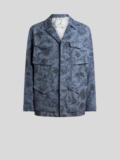 Etro COTTON-BLEND JACKET WITH FLORAL MOTIF