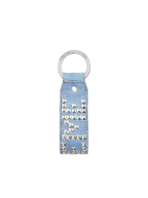 Supreme studded denim keychain
