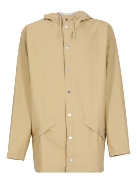 RAINS hooded button-down raincoat