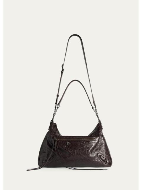 BALENCIAGA Men's Le City Moto Medium Leather Crossbody/Shoulder Bag
